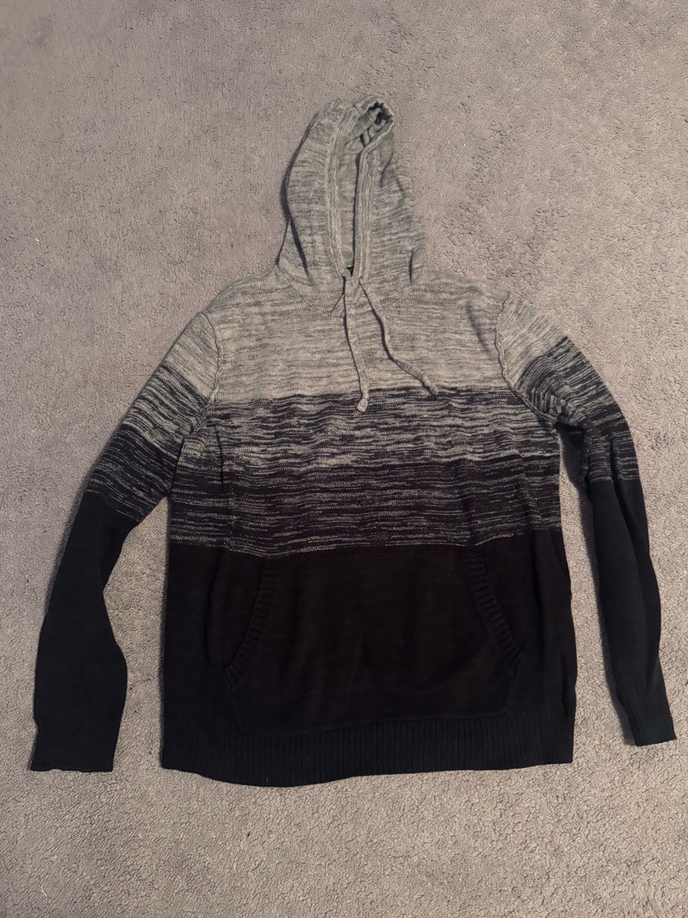 American Eagle Black and Grey Hoodie